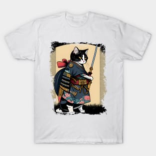 Japanese Cat Samurai Katana Catana - Cat lover T-Shirt